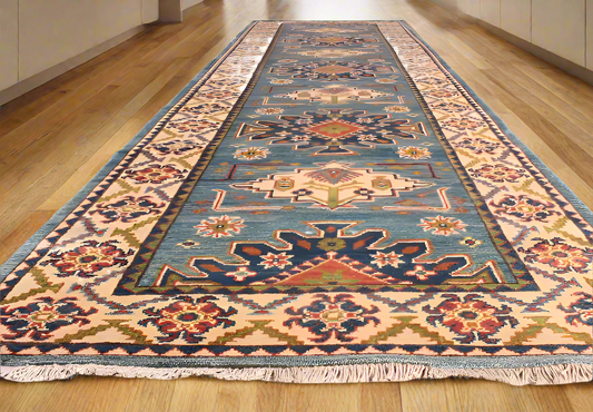 Handmade Afghan Kazak Runner 300x82