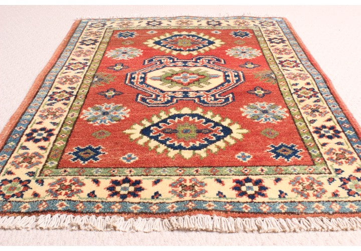 Handmade Afghan Kazak Rug 85x63