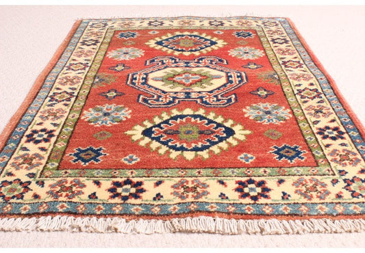 Handmade Afghan Kazak Rug 85x63
