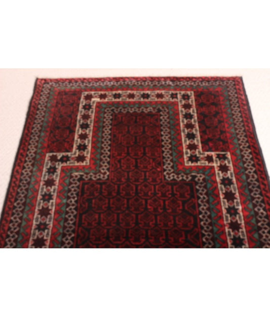 Hand-Knotted Afghan Baluch Rug 150x90