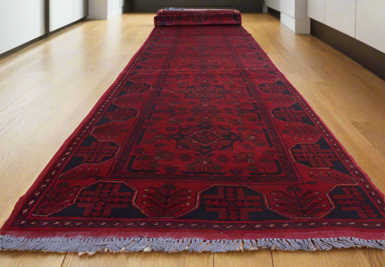 Afghan Andkhoy Hand Knotted Runner 500x80
