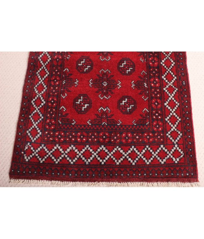 Afghan Hand Knotted Turkoman Runner 300x81cm