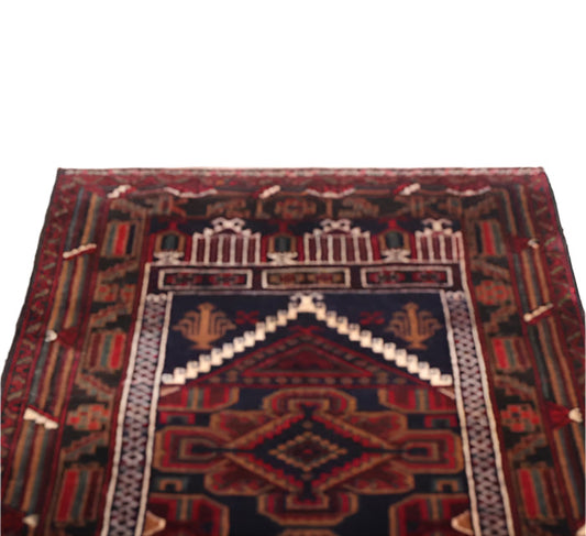 Hand Knotted Afghan Baluch Rug - 150x90