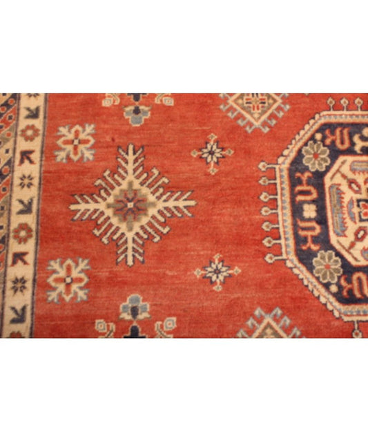 Hand Knotted Afghan Ghazni Kazak Rug 300x240