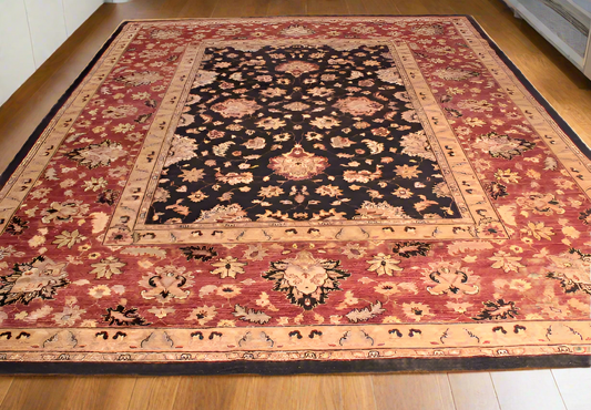 Fine Hand Knotted Afghan Ziegler Rug - 355x275cm