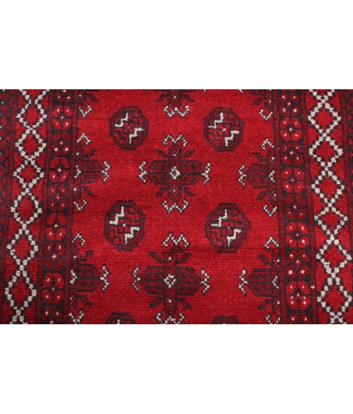 Afghan Hand Knotted Turkoman Runner 300x81cm