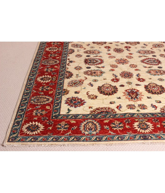 Fine Hand Knotted Afghan Ziegler Rug - 245x175