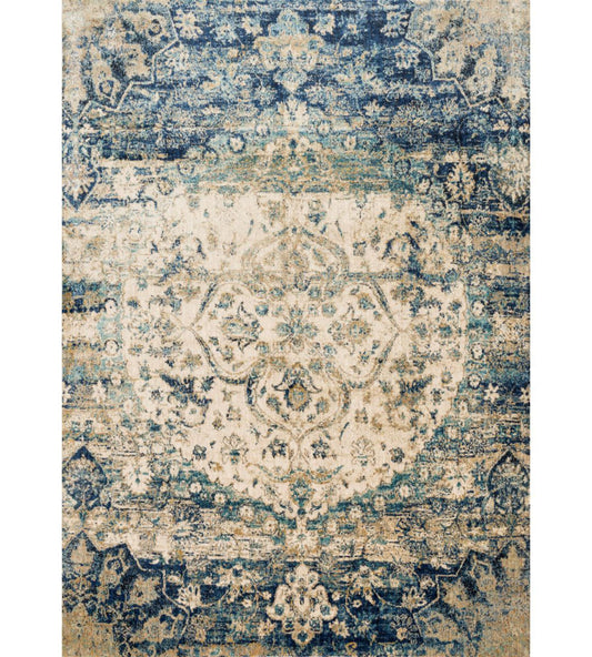 Anastasia Blue/Ivory Rug - 201x279cm