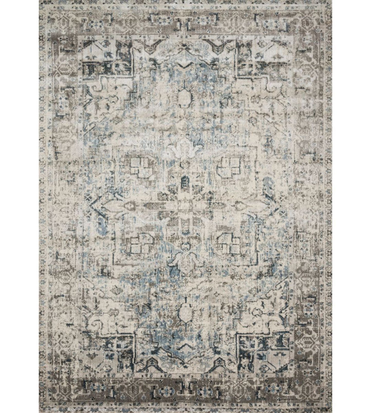 Anastasia Blue/Slate Rug - 201x279cm