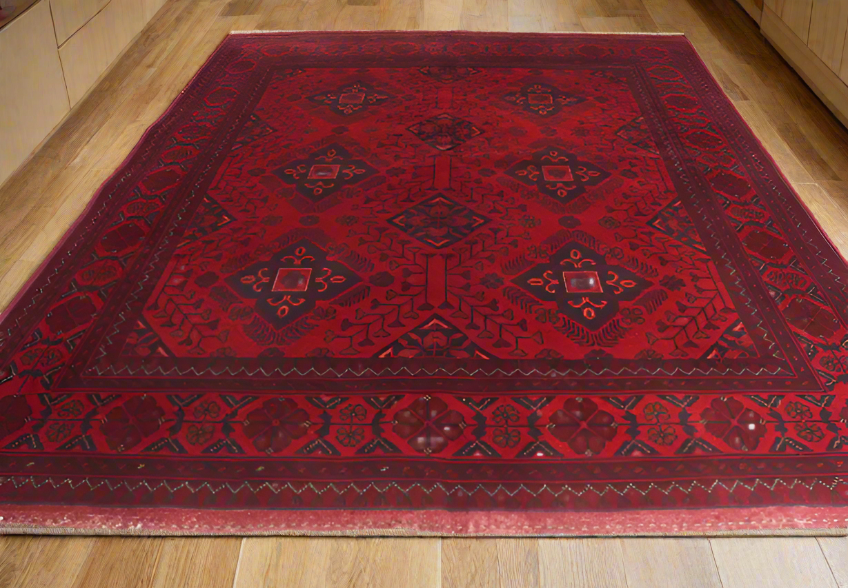 Afghan Hand Knotted Khal Mohammadi Rug 200x150