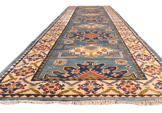 Handmade Afghan Kazak Runner 300x82