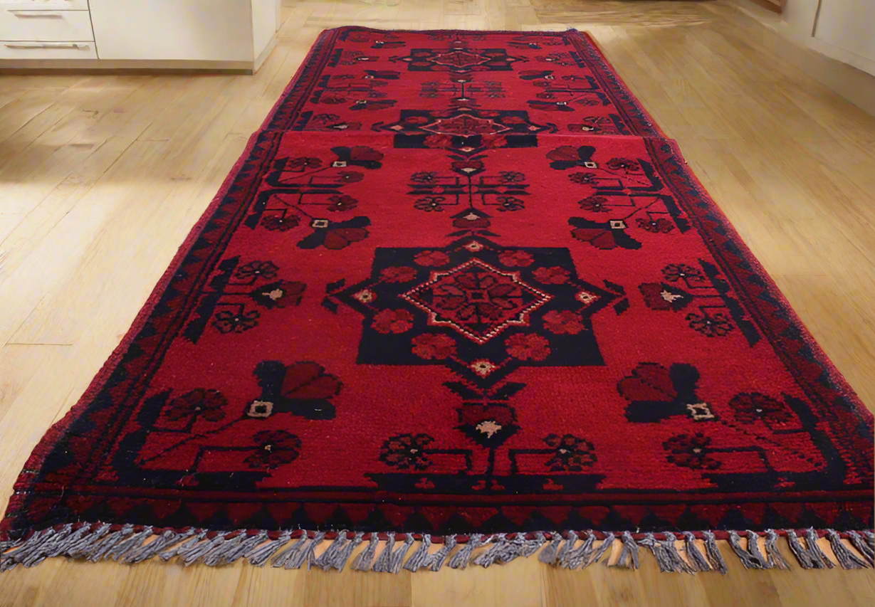 Afghan Andkhoy Hand Knotted Rug 150x55