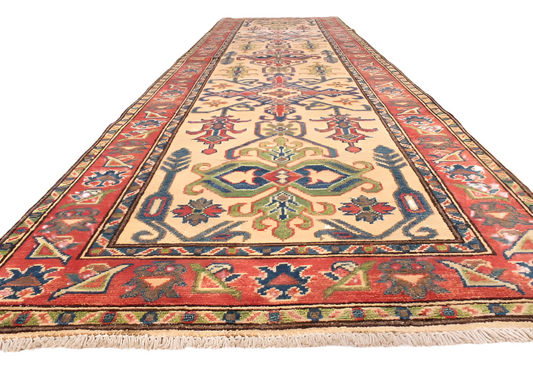 Handmade Afghan Kazak Runner - 300x84