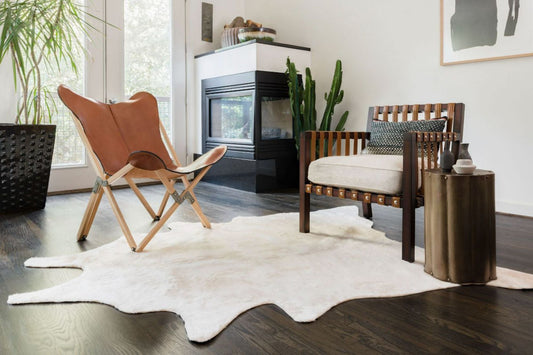 Grand Canyon Faux Cow Hide Rug - Ivory