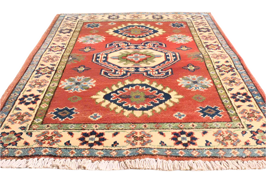 Handmade Afghan Kazak Rug 85x63