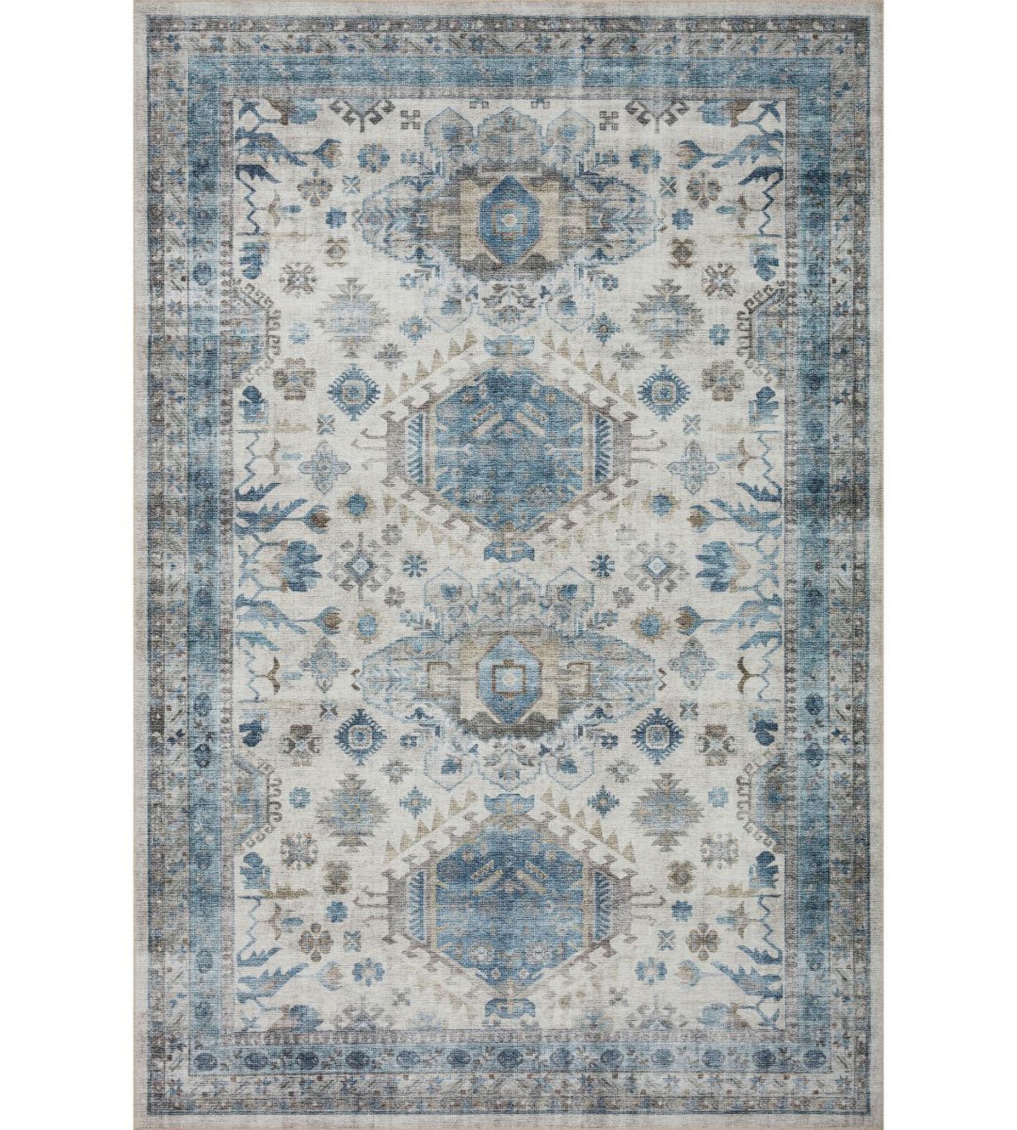 Heidi Ivory/Ocean Rug - 150x229cm