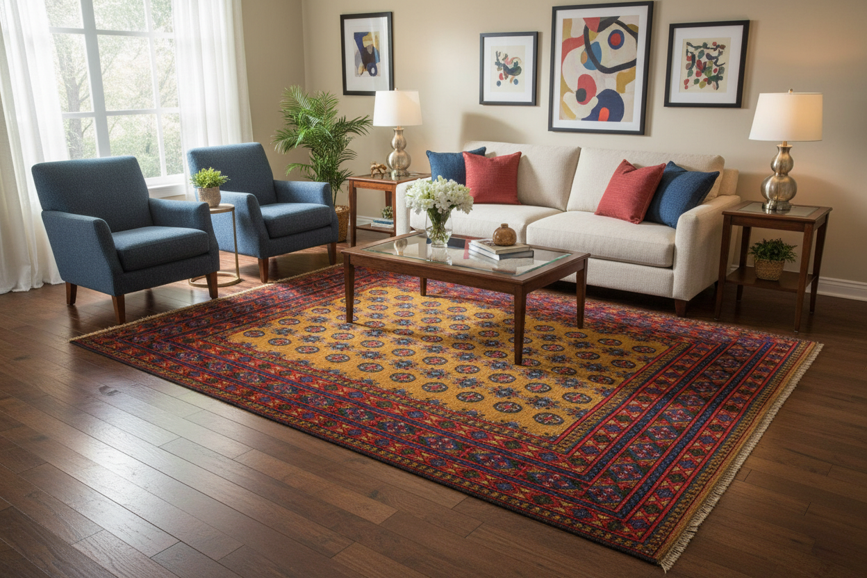 Afghan Hand Knotted Turkoman Rug 300x200cm