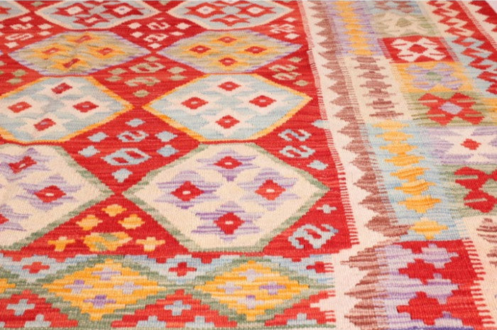 Hand Knotted Afghan Kilim Rug - 310x210