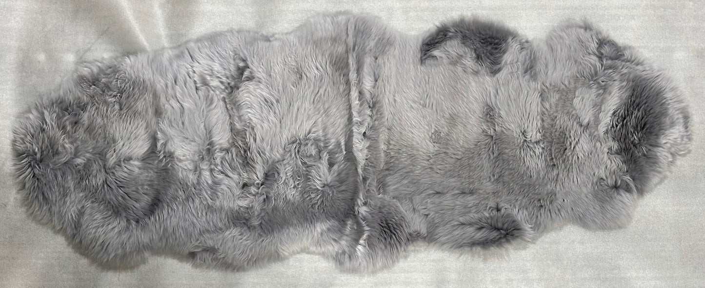 Kaikoura Long Wool Double NZ Sheepskin - Gray