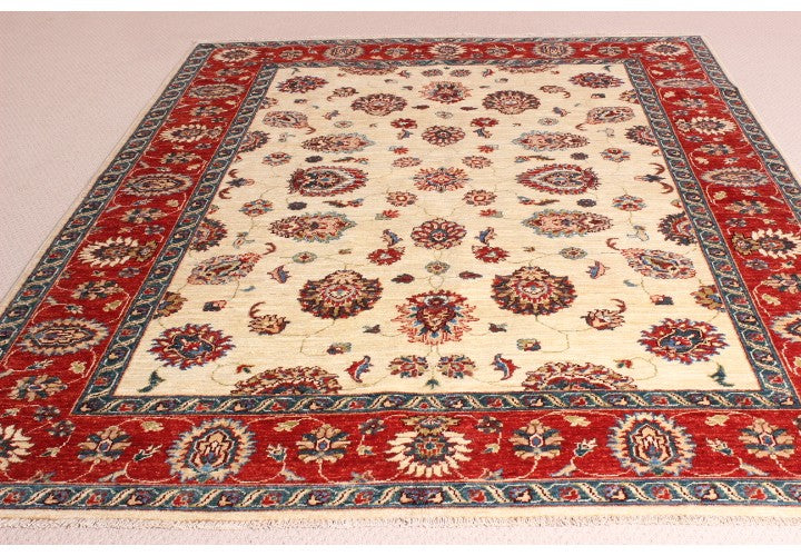 Fine Hand Knotted Afghan Ziegler Rug - 245x175