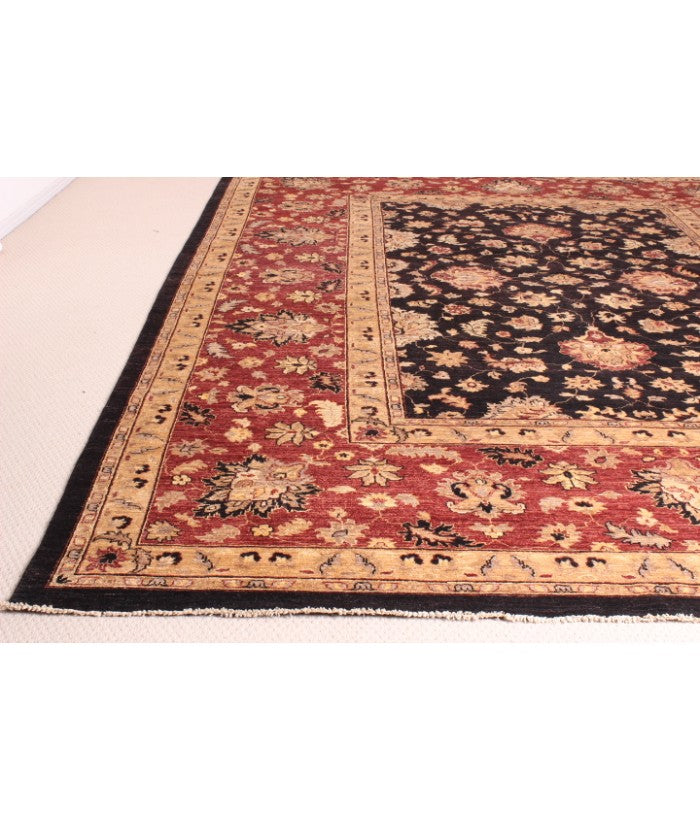 Fine Hand Knotted Afghan Ziegler Rug - 355x275cm